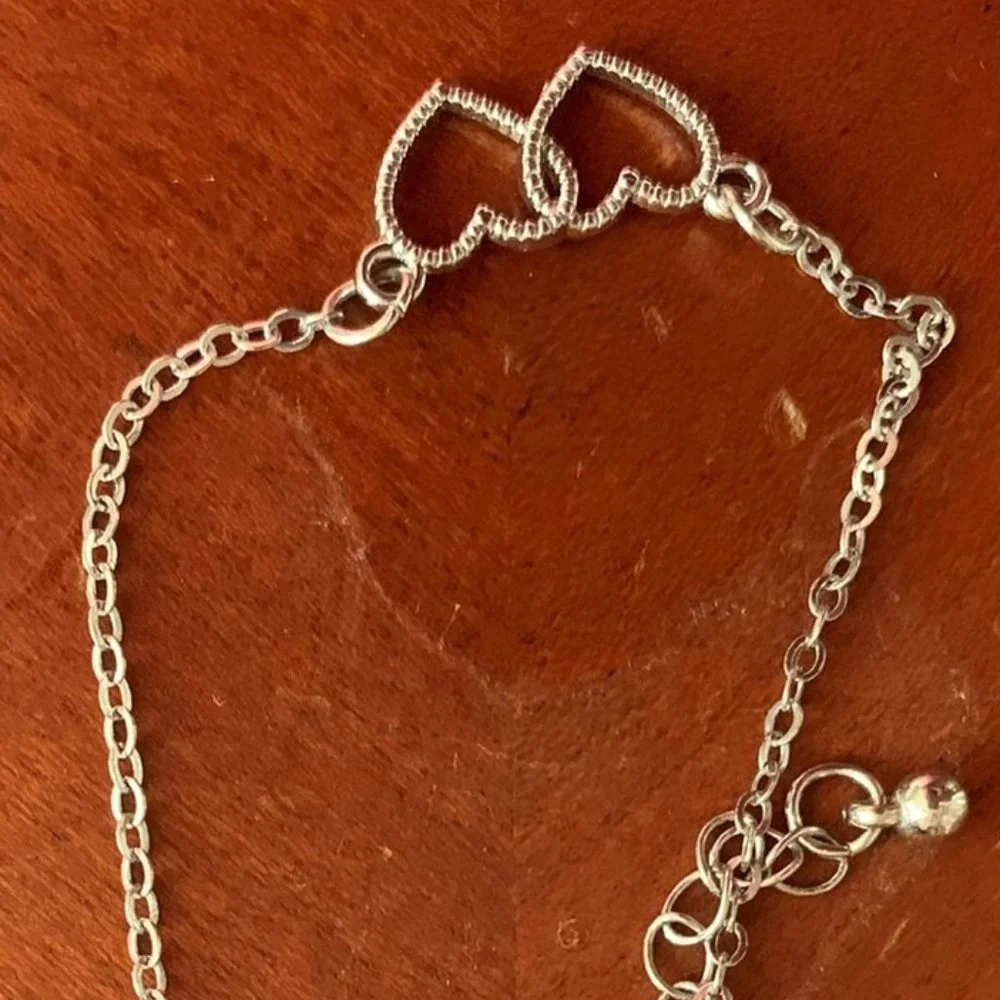 Dual Rhinestone Hearts - Picture 3 of 3